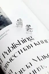 Срібні сережки-гвоздики (4872) - мініатюра 10