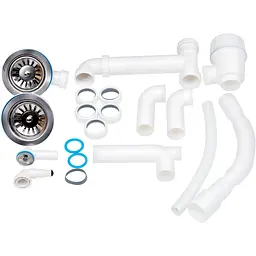Кухонна мийка з додатковою чашею Lidz 780x495/200 BLA-03 чорна (LIDZBLA03780495200) - мініатюра 5
