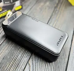 Повербанк Power Bank AWEI PA-12 портативна батарея швидка зарядка 22.5W 30 000 mAh Чорний - мініатюра 4