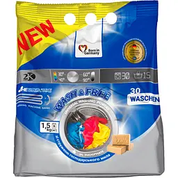 Пральний порошок Wash&Free Universal зі стружкою господарського мила 1.5 кг (4823128002024)