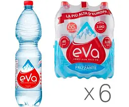 Acqua Eva, 1,5 л, Упаковка 6 шт., Аква Ева, Вода гірська, газована, ПЕТ - мініатюра 2