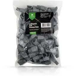Ковпачок конектора Vinga RJ45 100 pcs grey (VCPSLGR)