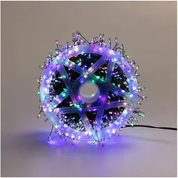 Гірлянда Роса на котушці феєрверк - мішура від USB, 50м, 1500LED + пульт Мультик