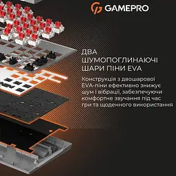 Клавіатура дротова GamePro Genesis Metallic Outemu Red Swithes USB Gray (MK144G) - мініатюра 8