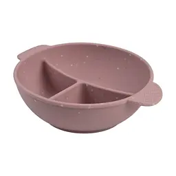 Тарілка дитяча Canpol babies DOTS силіконова на присосці з секціями, рожева (51/403_pin)