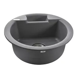 Гранітна мийка Globus Lux Guron сірий металік 480мм-А0003 000022381, Сірий - мініатюра 4