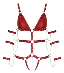 Боді Bad Kitty Naughty Toys Strap M червоний - мініатюра 6