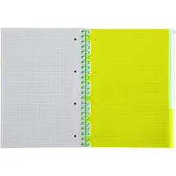 Зошит на пружині Buromax Neon А4 (210x297) 120 аркушів 3 PVC зелений (BM.24349911-04) - мініатюра 4
