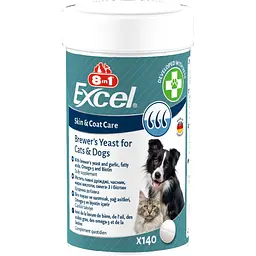 Пивні дріжджі для собак та котів 8in1 Excel Brewers Yeast, 56 г, 140 шт. (660469/109495) - мініатюра 3