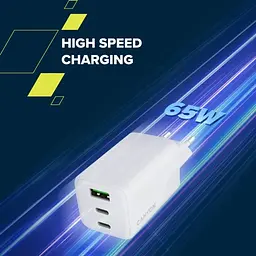 Зарядний пристрій Canyon CU65ACC GaN 65 Вт 2xPD 1xQC EU білий (CNS-CUW65ACC) - мініатюра 8