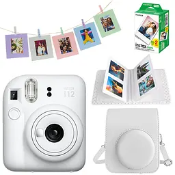 Набор камера Fujifilm Instax Mini 12, Фотобумага 20шт, Чехол, Фотоальбом на 64 фото, Фоторамки