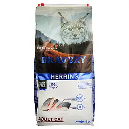 Сухий корм для котів Bravery Herring Adult Cat з оселедцем 7 кг (0661 BR HERR _7KG) - мініатюра 2