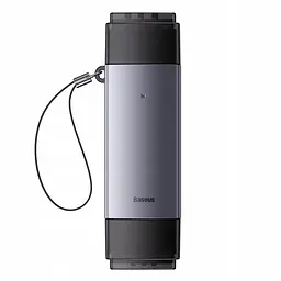 Картрідер Baseus Lite Series USB-A & Type-C  to SD/TF Card Reader WKQX060113 Grey - мініатюра 3
