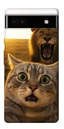 Чохол Demsky Shocked cat and lion для Google Pixel 6a
