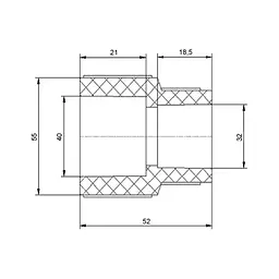 Муфта PPR Blue Ocean 40х32 редукційна SD00006352 - мініатюра 1