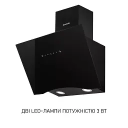 Витяжка декоративна похила Minola HVS 6812 BL 1200 LED - мініатюра 3