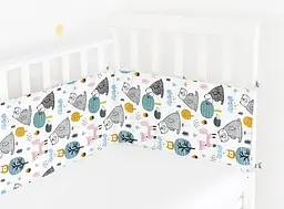 Бортики в дитяче ліжечко 30x120 ANIMALS, м'ята (WeltBed_AnimalsForest_30x120) - мініатюра 2