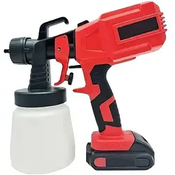 Акумуляторний фарборозпилювач Cordless Paint Spray Gun 0.8L 400W Red