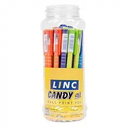 Ручка кулькова/масляна Candy, синя, 0.7 мм, LINC, 30 шт., 411635