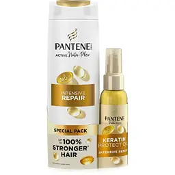 Набiр Pantene Шампунь Інтенсивне відновлення 400 мл + Pantene Олія для волосся Кератиновий захист 100 мл