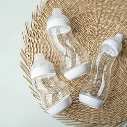 Скляна антиколікова пляшечка Difrax S-bottle Wide White з силіконовою соскою 310 мл (737FE White) - мініатюра 7