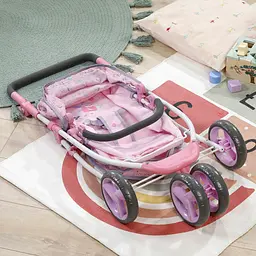 Візочок для ляльки Baby Born Квітковий стиль Делюкс триколісний (841082) - мініатюра 5