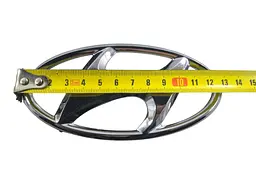 Емблема Hyundai Хюндай Хром 130х65мм пластик (на скотчі) - мініатюра 3