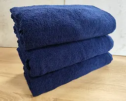 Набір турецьких махрових однотонних рушників Zeron 3 штуки 70х140 Dark Blue щільність 500 г/м2 - мініатюра 2