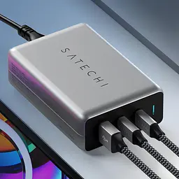 Мережевий зарядний пристрій Satechi 100 Вт USB-C PD Compact GaN Space Gray (ST-TC100GM-EU) - мініатюра 5