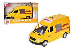 Іграшковий мікроавтобус Служба доставки DHL 1:16 інерційний світлозвукові ефекти WY591C у коробці р.27х16,5х11,5см