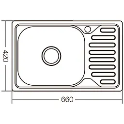 Кухонна мийка Zerix Z6642-08-180E satin ZX1600, Нержавіюча сталь - мініатюра 4