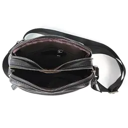 Сумка чоловіча шкіряна чорна Tiding Bag 168A - мініатюра 3