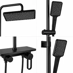 Змішувач для ванної кімнати Shower Set AND YLN16001H • Душова система з верхнім душем, ручною лійкою та стійкою - мініатюра 3
