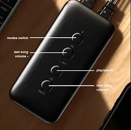 Компьютерные колонки Kisonli X23 Bluetooth, 10W, USB, Wooden - мініатюра 4