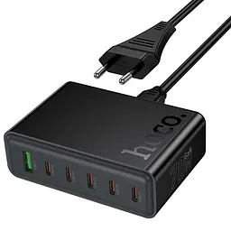 МЗП C152A Modern PD70W 6in1 (5USB-C та 1USB-A) Black Hoco teh0029634 - мініатюра 4