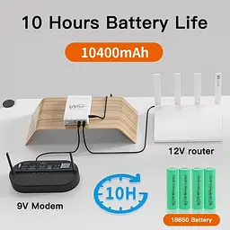 Джерело безперебійного живлення UPS WGP-103 для роутера/модему 10400 mAh - мініатюра 4