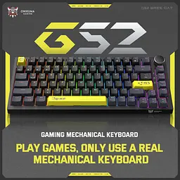 Клавіатура Onikuma бездротова ігрова G44 Pro з RGB підсвіткою Bluetooth / 2.4GHz / кабель геймерська для ПК - мініатюра 2