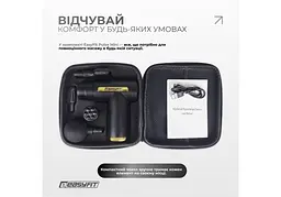 Перкусійний масажер для тіла EasyFit Pulse Mini 4 насадки, 6 режимів (EF-2070) - мініатюра 5