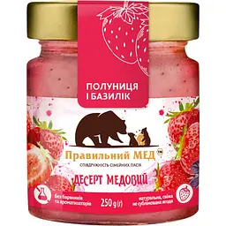 Мед Правильний мед з полуницею і базиліком 250 г