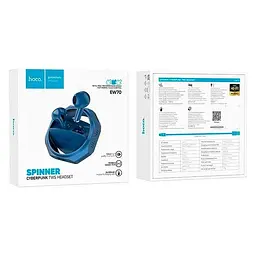 Бездротові навушники Hoco EW70 Glory true wireless BT headset, BT5.5, 35mAh, 300mAh, 6h, navy-blue - мініатюра 3