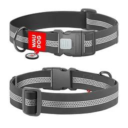 Нашийник для собак водостійкий Waudog Waterproof з QR-паспортом світловідбивний пластиковий фастекс XXL Ш 40 мм Д 46-70 см - мініатюра 2