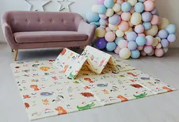 Дитячий двосторонній складаний килимок Poppet Світ тварин і Графічний космос, 200х180 см (PP004-200) - мініатюра 6
