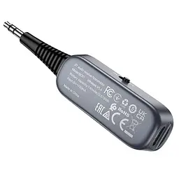 Bluetooth аудіо ресивер/трансмітер Borofone BC51 Clear way (AUX 3.5mm) Metal gray - мініатюра 3