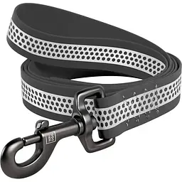 Повідець для собак Waudog Waterproof, водостійкий, світловідбиваючий, S, 305х1,5 см, сірий