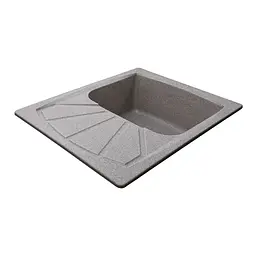 Гранітна мийка Globus Lux Tana мокко 650x500мм 000023500, Сірий - мініатюра 3