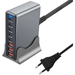 Зарядний пристрій XoKo 2xUSB-C PD3.1 140W + 2xUSB-C PD100W + 1xUSB-C PD65W + 3xUSB QC30W GaN (QC-600)