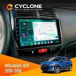 Штатна магнітола Mitsubishi ASX 2010-2016 Cyclone C10-013 4x64 DSP 4G Cyclone (НФ-00006067)
