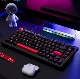 Клавіатура ігрова механічна Lemokey X4A1 Black switch Keychron Red Hot-Swap Red Led - мініатюра 8