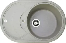 Кухонна мийка Adamant SHELL terra 770x495x200 мм, з крилом 77 см - мініатюра 1
