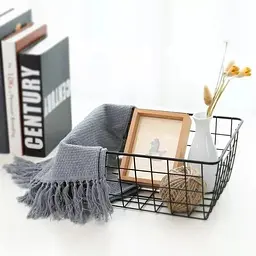 Кошик для зберігання металевий Fabrika Black, 28х22х12,5 см - мініатюра 3